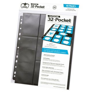 32-Pocket Standard Size & Mini-Amercian Supreme Pages Schwarz (10)