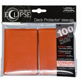 UP - Standard Sleeves - PRO-Matte Eclipse - Pumpkin Orange (100 Sleeves)