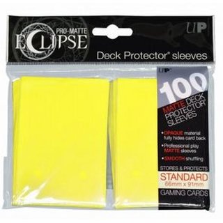 UP - Standard Sleeves - PRO-Matte Eclipse - Lemon Yellow (100 Sleeves)