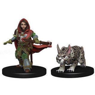 WizKids Wardlings Painted Miniatures: Girl Ranger & Lynx
