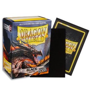 Dragon Shield Matte - Non-glare - Black Amina (100 Sleeves)