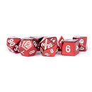 Red with White Numbers 16mm Polyhedral Dice Set