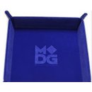 Velvet Dice Tray With Leather Backing (BLUE)