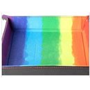 Velvet Dice Tray With Leather Backing (Rainbow)
