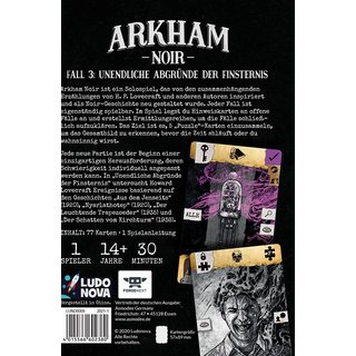 Arkham Noir - Fall 3: Unendliche Abgründe der Finsternis - DE