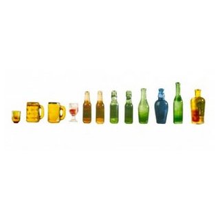 Ziterdes - Trinkglasflaschen und Gläser-Set, 24 Stück