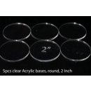Acrylic Base - Round 2 Inch (5 Pcs)