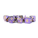 Purple with Gold Numbers 16mm Polyhedral Dice Set