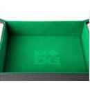 Velvet Dice Tray With Leather Backing (GREEN)