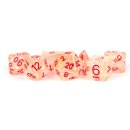 16mm Resin Flash Dice Poly Dice Set: Red