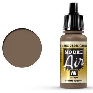 Vallejo Model Air: 035 Camouflage Light Brown, 17 ml