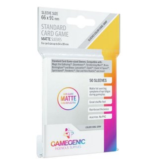 MATTE Standard Card Game Sleeves 66 x 91 mm Clear