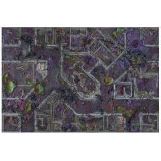 Kraken Wargames Gaming Mat - Corrupted Warzone City 44"x30" 2.0