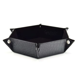 CritStones Foldable Dice Tray - Dragon Skin Edition - Black