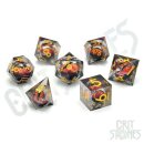 Fire Dragons Gaze Floating Eye RPG Dice Set