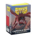 DS100 - Dual Matte Sleeves - Crimson & Silver