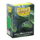 DS100 - Dual Matte Sleeves - Apple Green & Silver