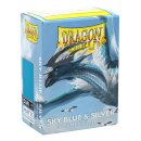 DS100 - Dual Matte Sleeves - Sky Blue & Silver