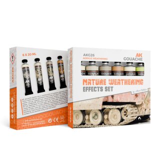 AK Interactive: NATURE WEATHERING EFFECTS SET - AK GOUACHES
