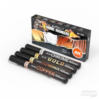 AK Interactive: METALLIC Markers (4 references) SET