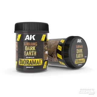 AK Interactive: TERRAINS DARK EARTH - 250ml (Acrylic)